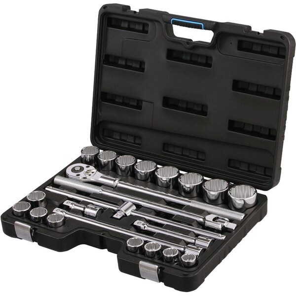 Channellock Standard 3/4 In. Drive 12-Point Shallow Ratchet & Socket Set 23-Piece 309370 - main